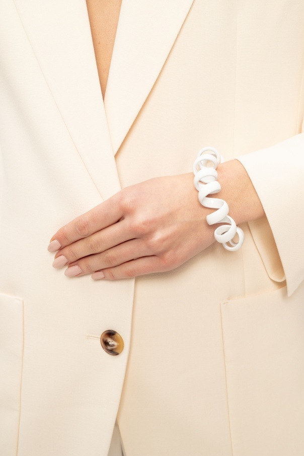 Bottega Veneta Coiled Open-cuff Bracelet In White