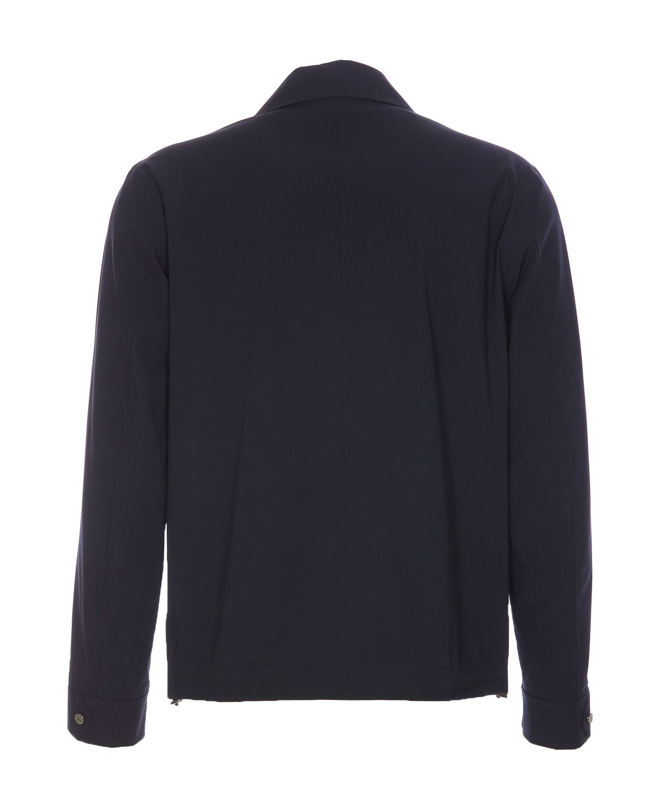 Herno Long-sleeved Casual Jacket In Black