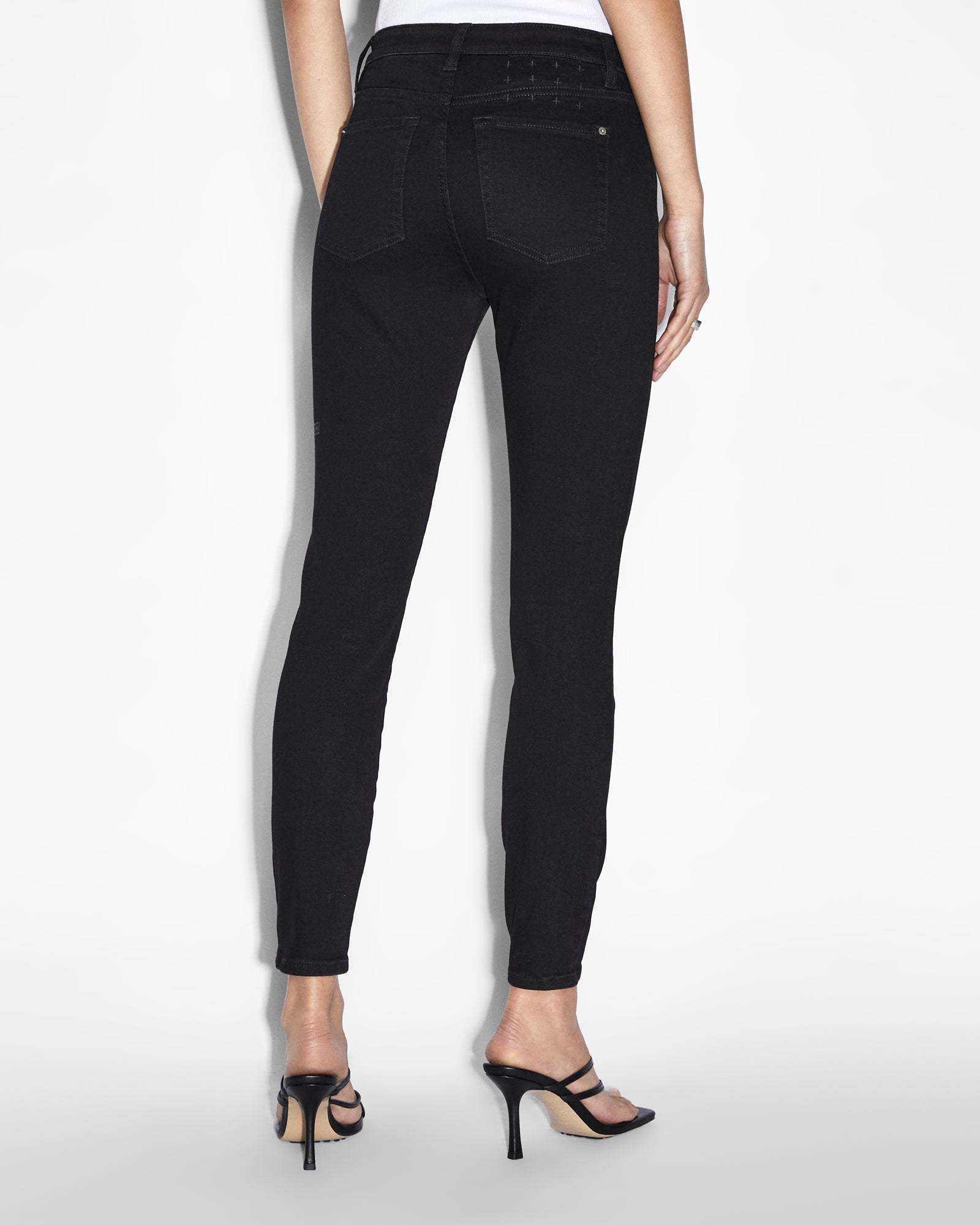 Ksubi Spray On Cropped Jeans In Black