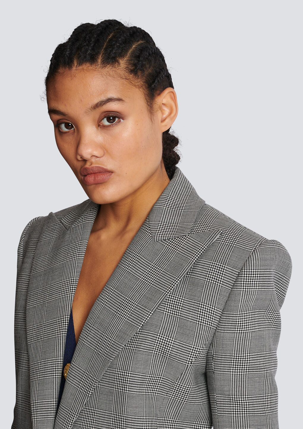 Balmain Single-breasted Wool Blazer In Gray