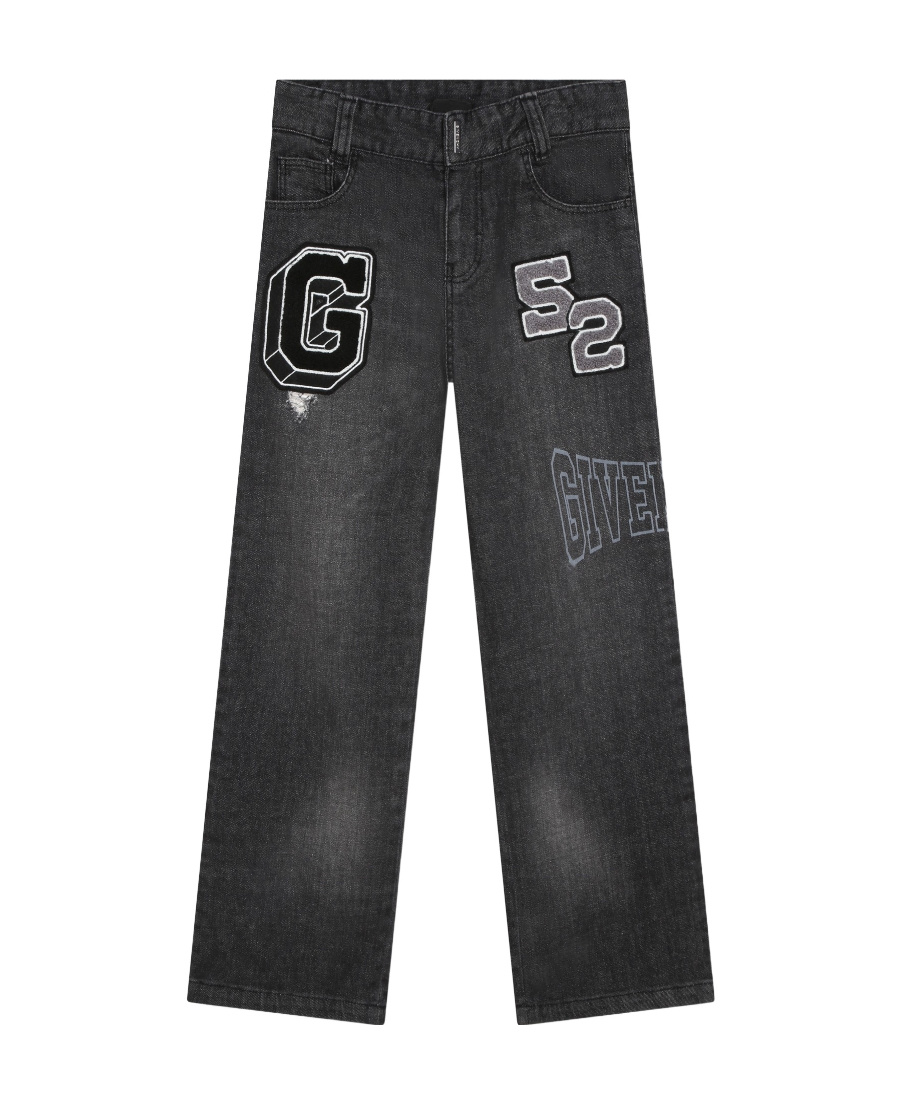 Givenchy Logo Bag Jeans In Black