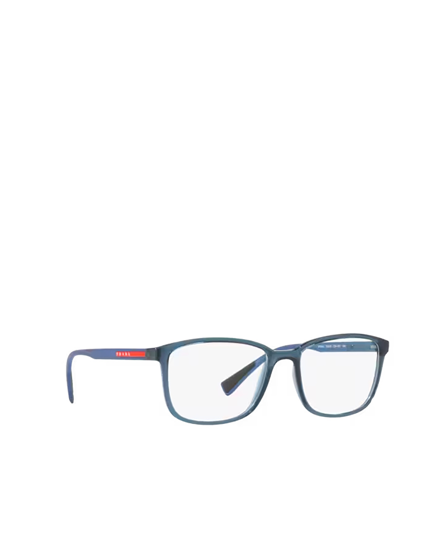 Prada 55mm Rectangular Optical Glasses In Blue