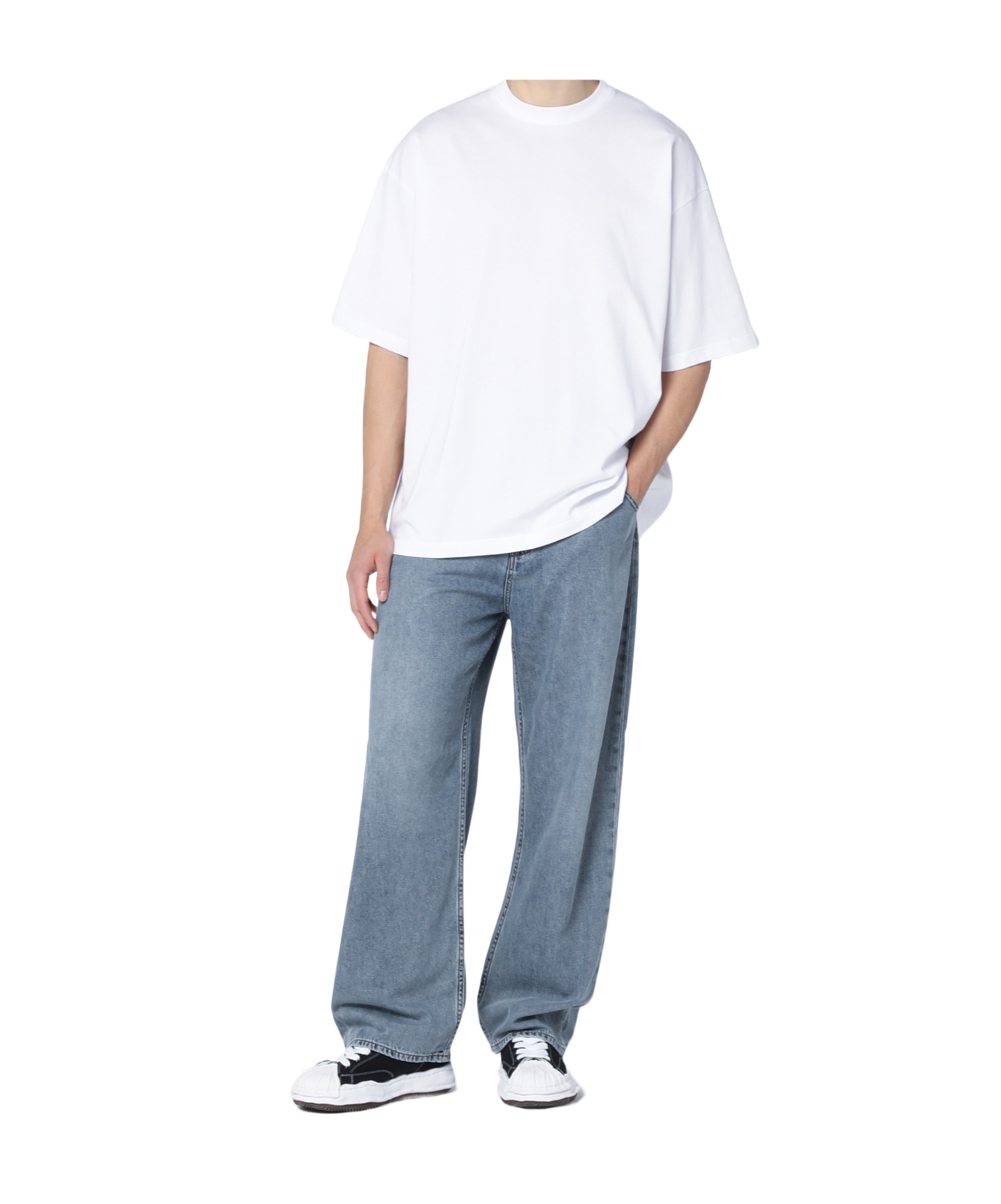 Darkpark Wide-leg Donte Blue Washed Jeans In Blue