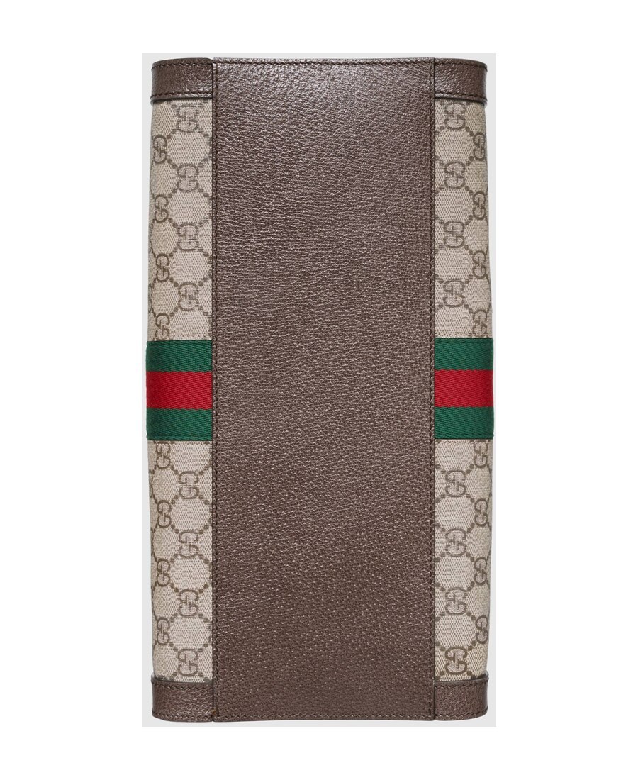 Gucci Small Ophidia Gg Supreme Top Handle Bag In Brown