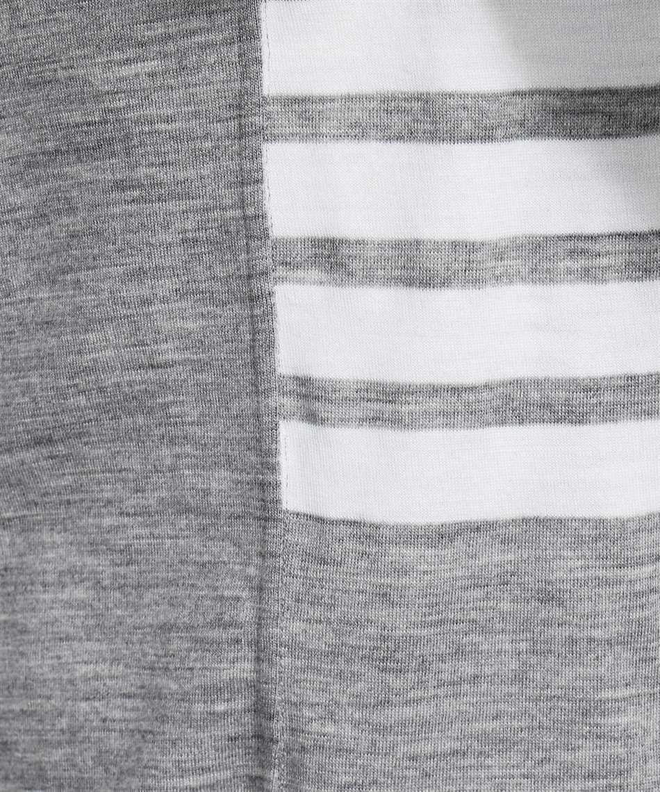 Thom Browne Wool Crew Neck T-shirt In Gray
