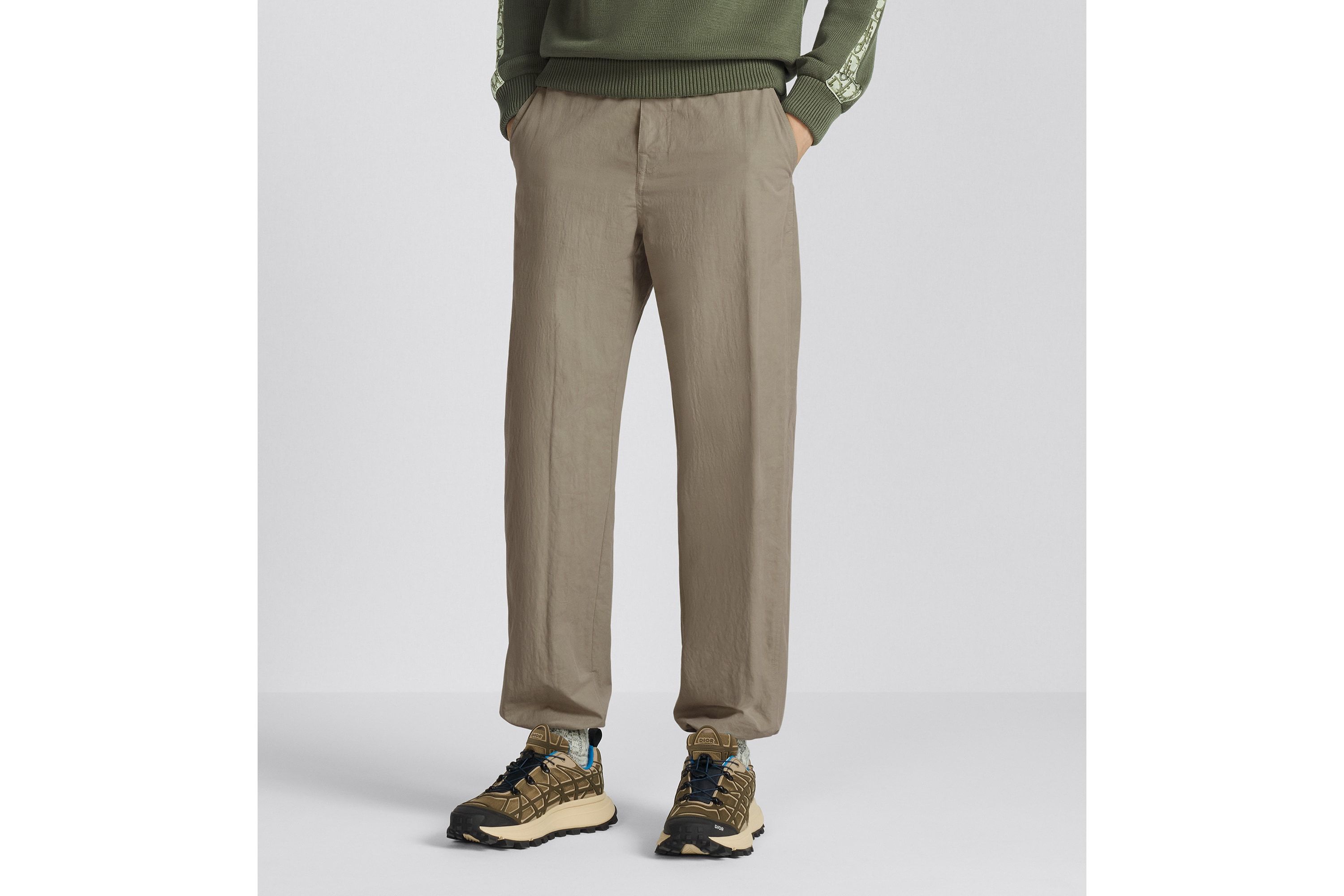 Dior Logo Casual Pants In Gray