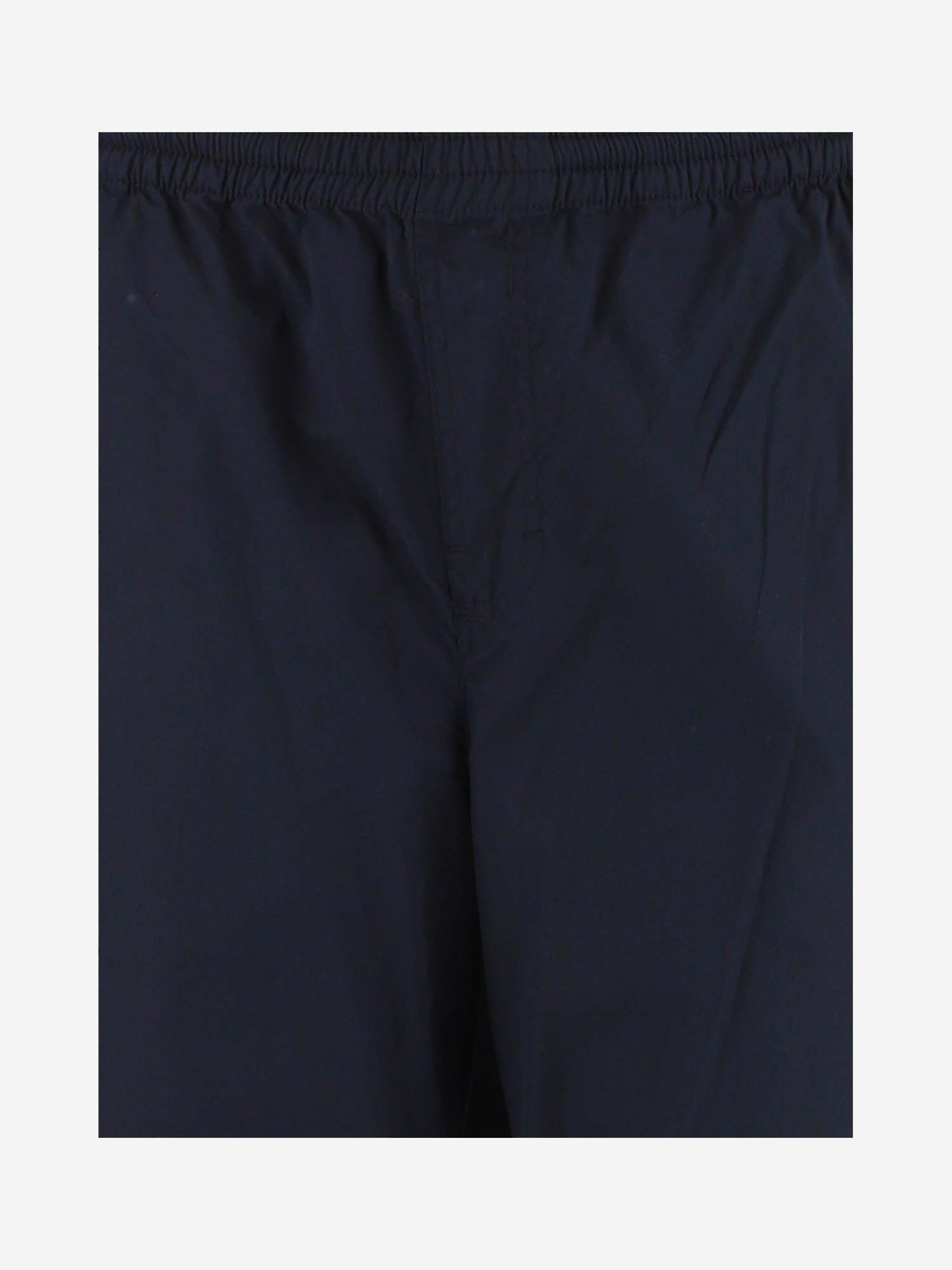 Shop Aspesi Elasticated-waistband Straight-leg Trousers In Black