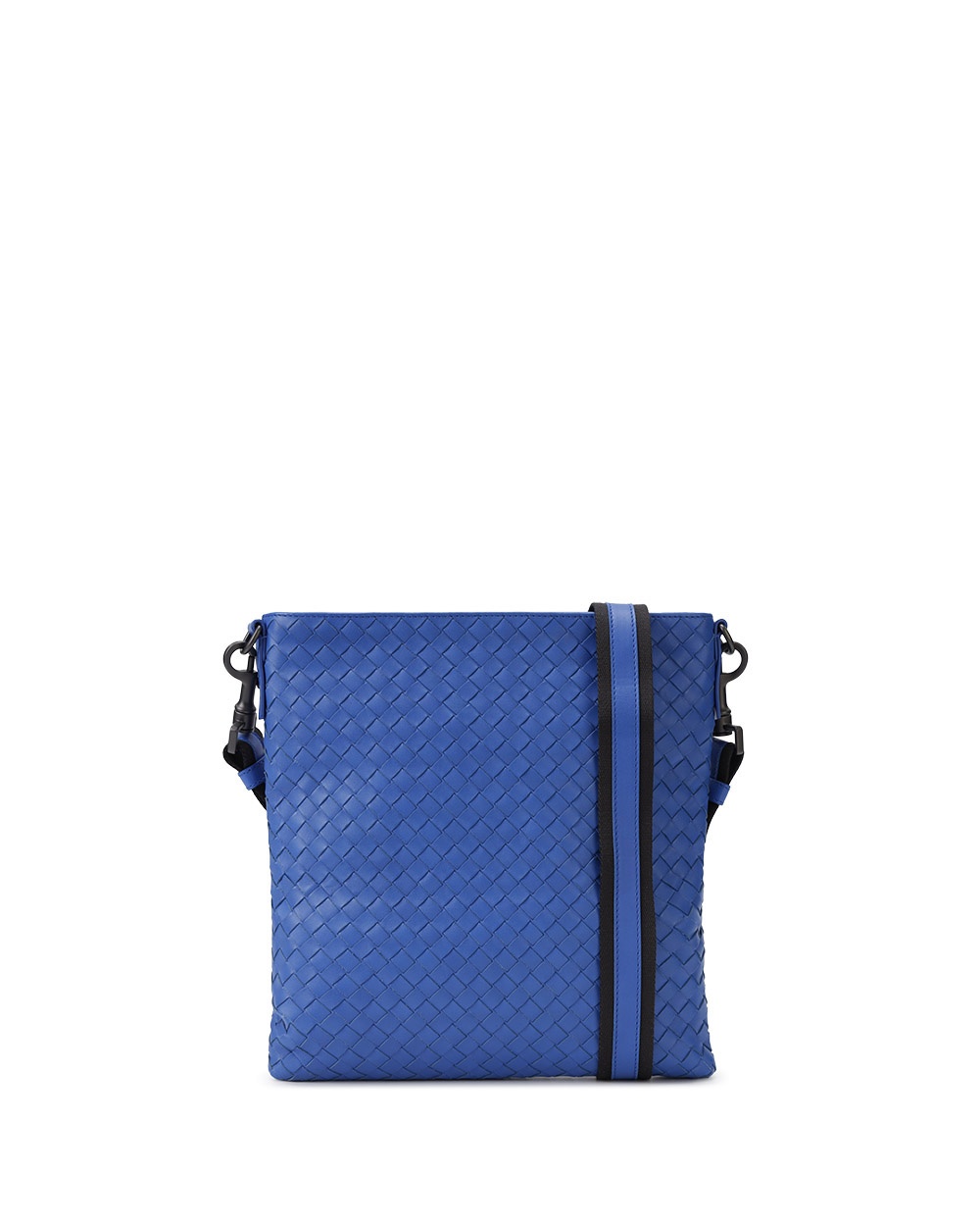Bottega Veneta Knitted Cross-body Bag In Blue