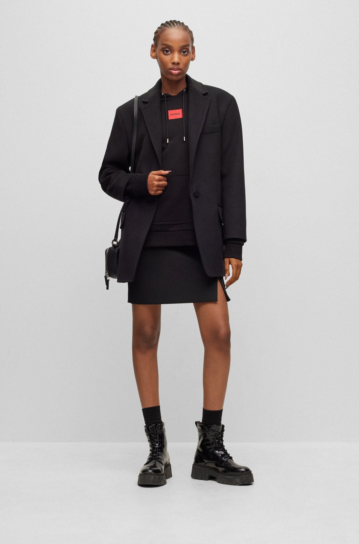 Hugo Boss Long Sleeved Suit Jacket In Black