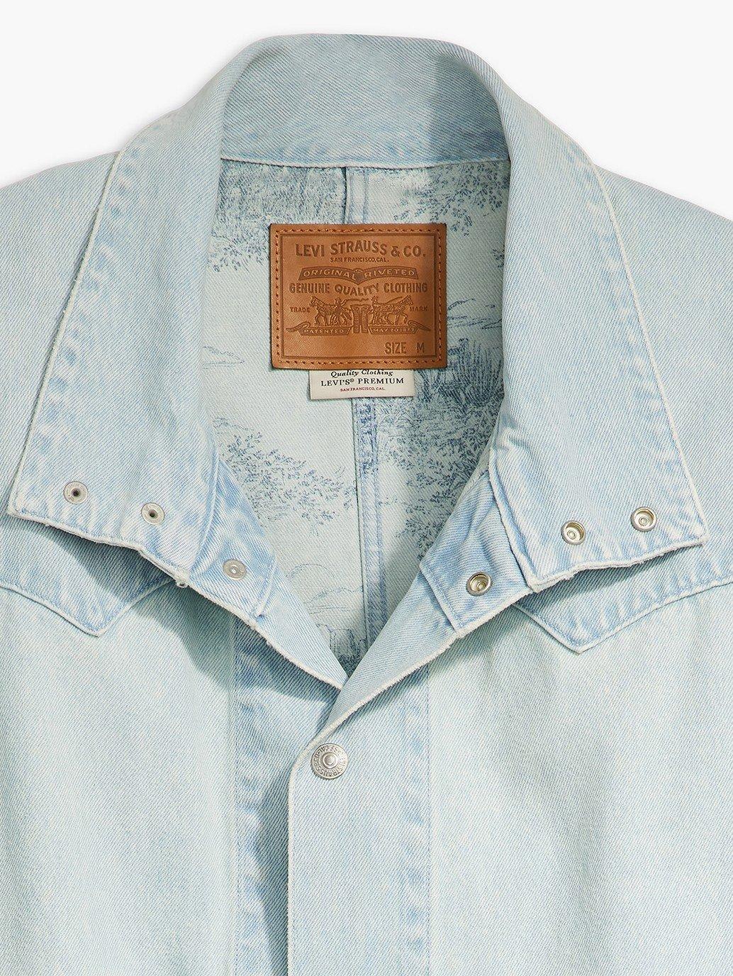 Levi's Long-sleeved Denim Coat In White