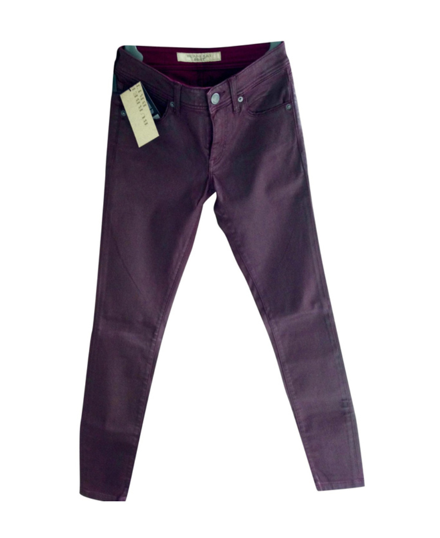 Burberry Logo Details Skinny Jeans In Red