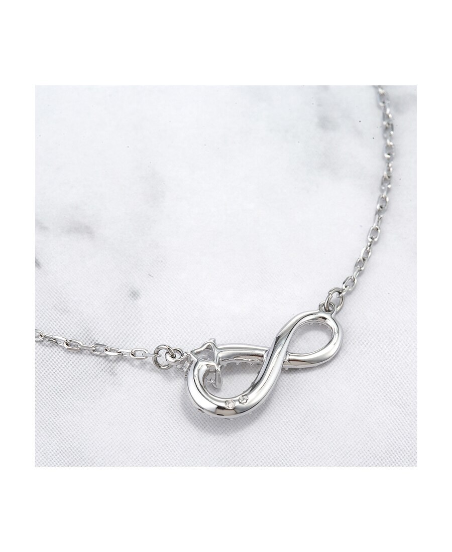 Swarovski Women's White Endless Symbol Necklace 5520576 In Gray