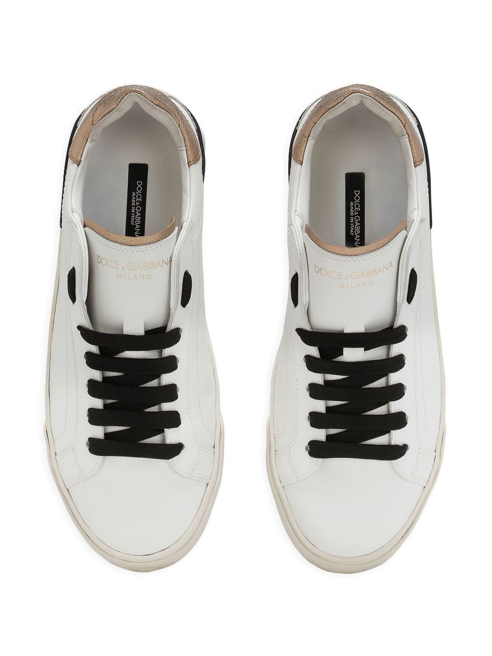 Shop Dolce & Gabbana Portofino Low-top Sneakers In White