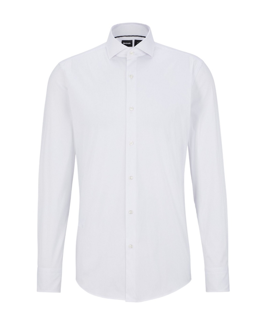 Hugo Boss Hank Slim Fit Solid Dress Shirt In White