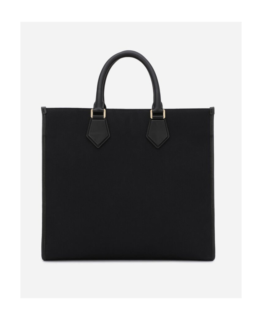 Dolce & Gabbana Logo-patch Tote Bag In Black