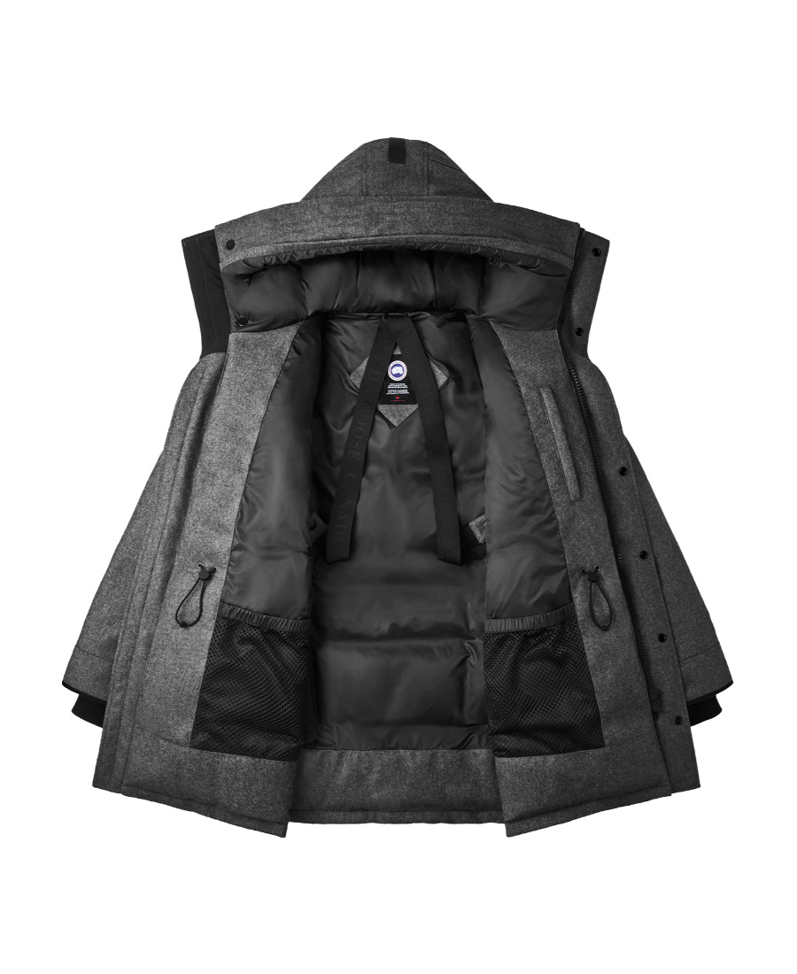 Canada Goose Langford Padded Wool-blend Parka In Gray