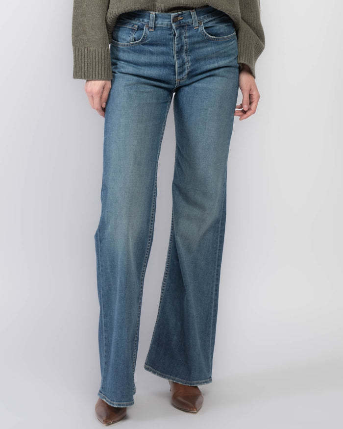 Nili Lotan Belt-loop Jeans In Blue