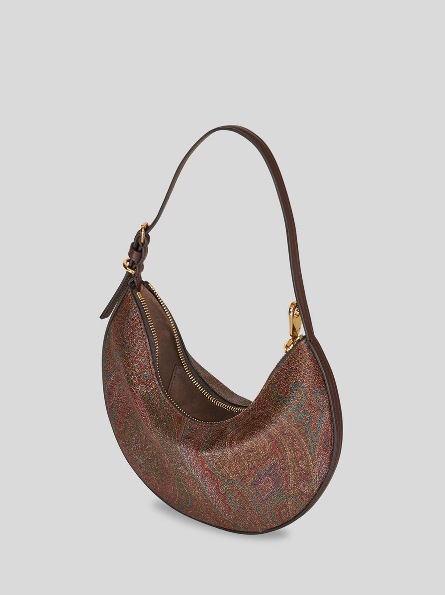 Etro Hobo Essential Small Shoulder Bag In Brown