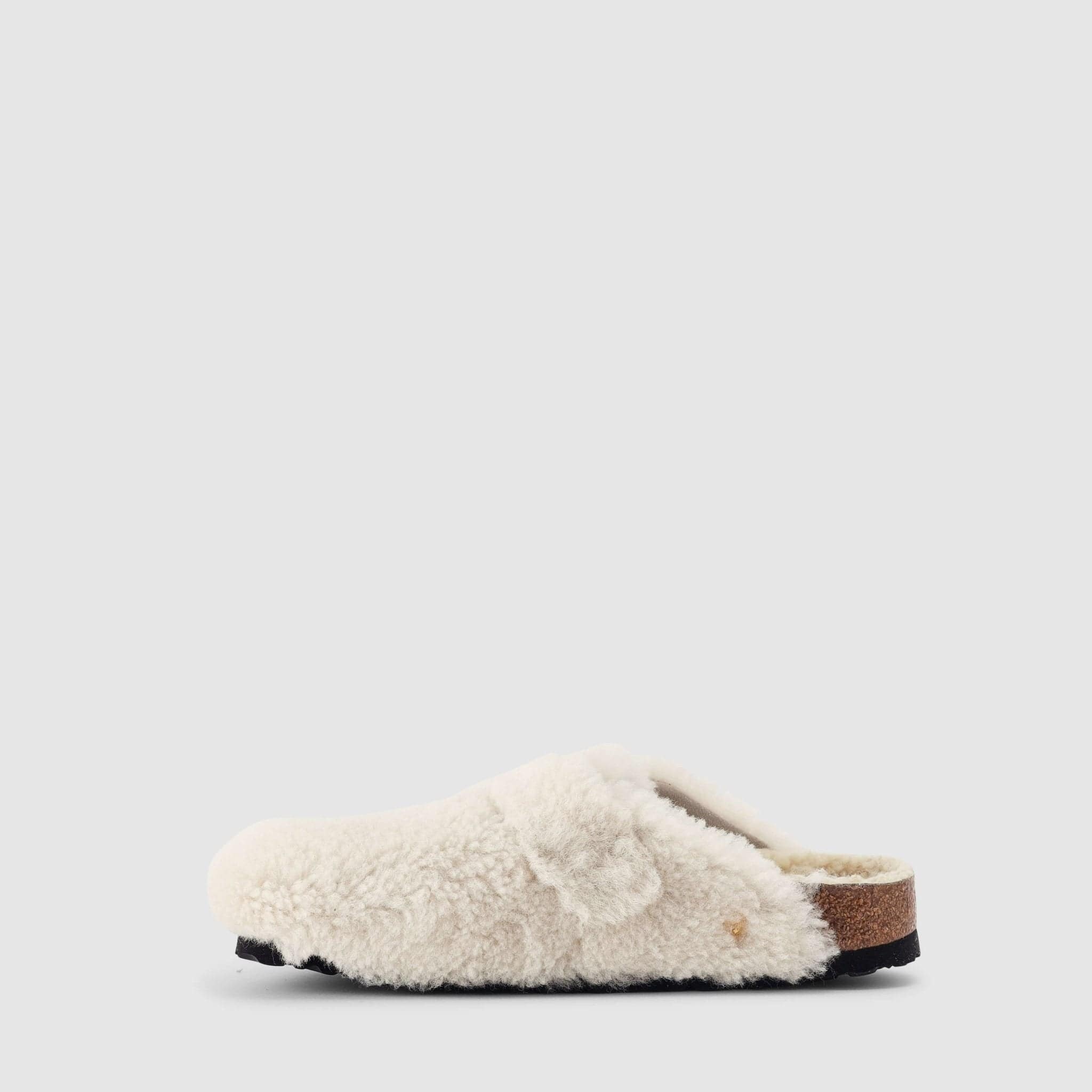 Shop Birkenstock Boston Buckled Platform Slides In Nude