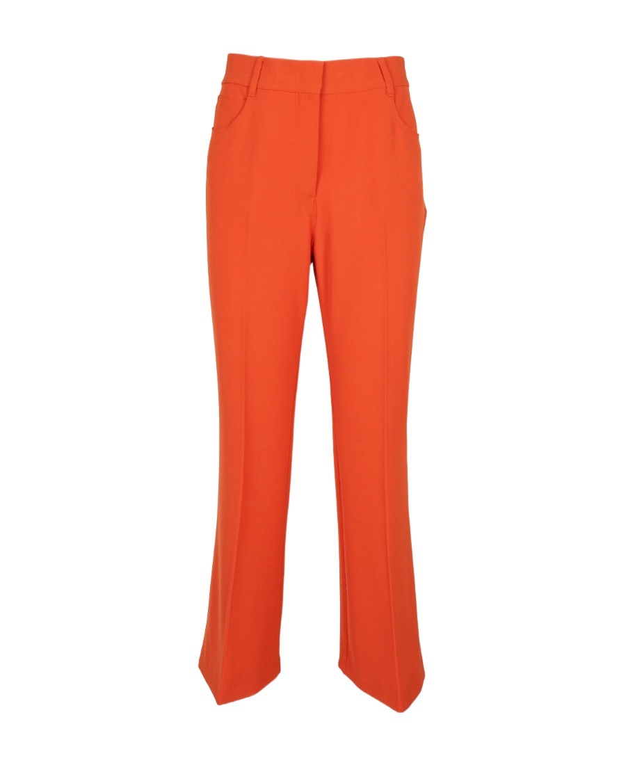 Stella Mccartney Cropped Stretch-twill Flared Pants In Red