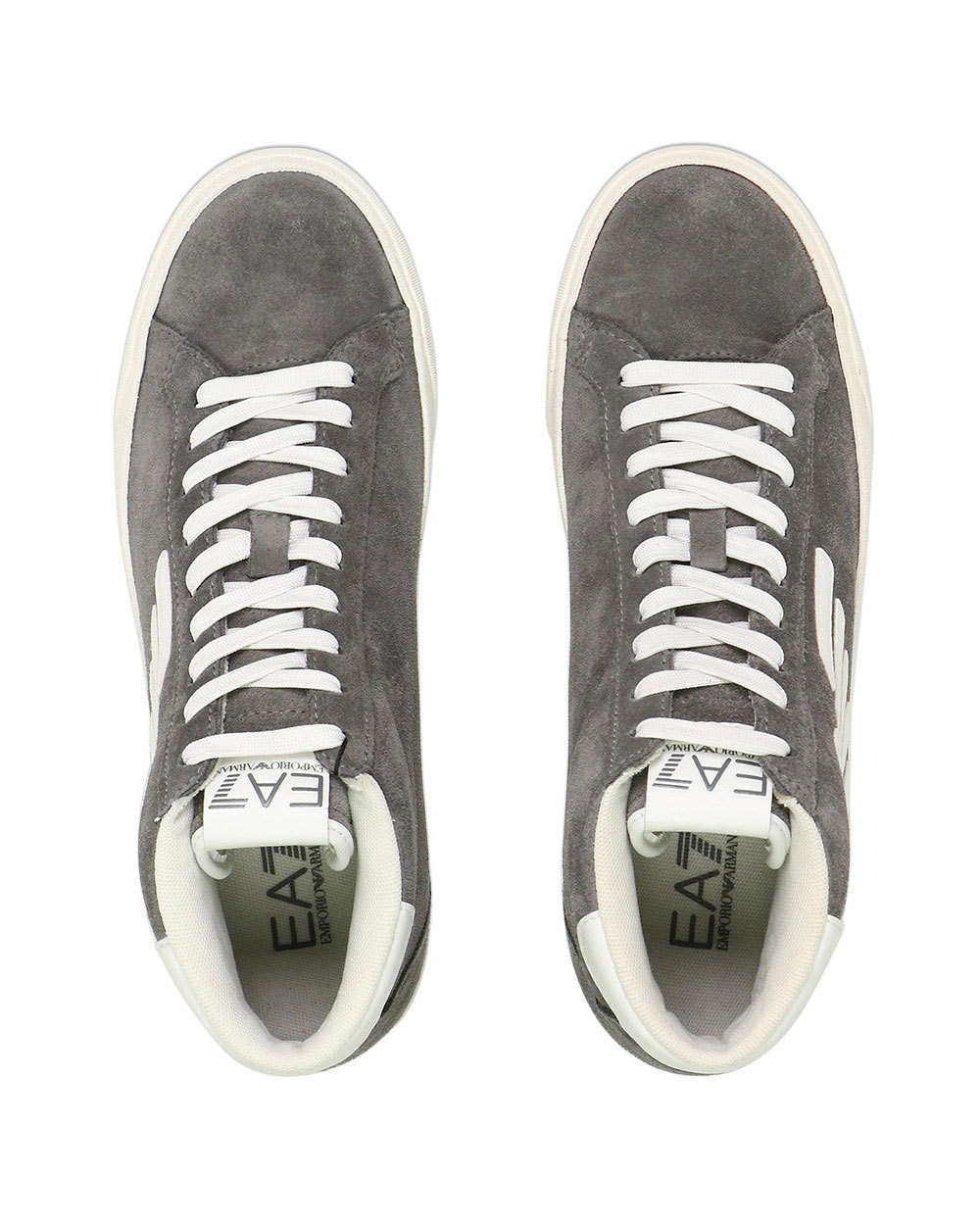 Ea7 High-top Logo Leisure Sports Shoes In White
