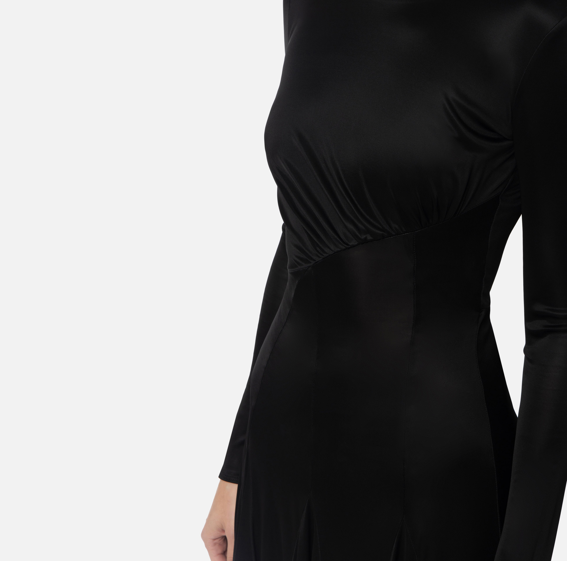 Elisabetta Franchi Asymmetric Evening Dress In Black
