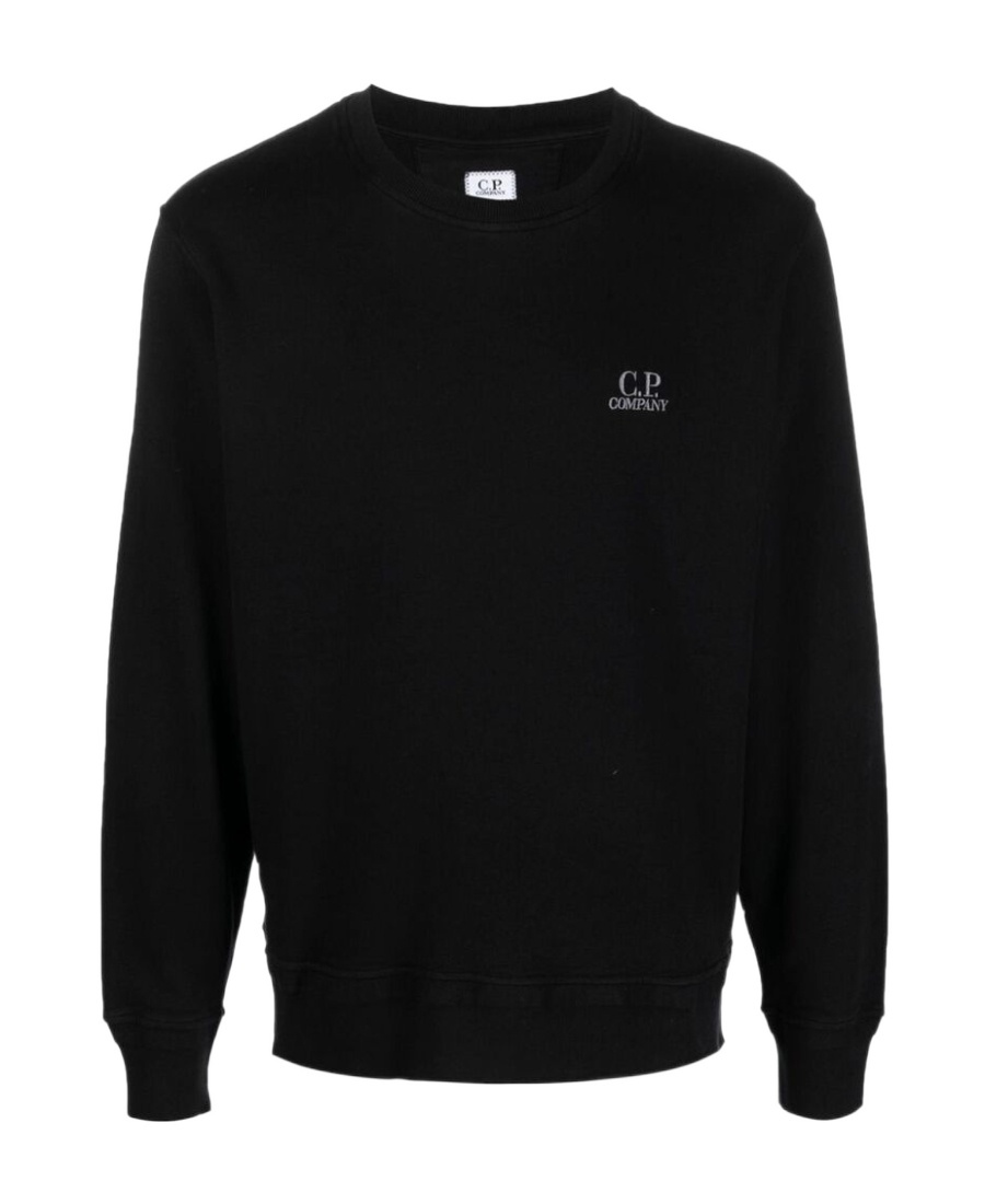 C.p. Company Logo-embroidered Sweatshirt In Black