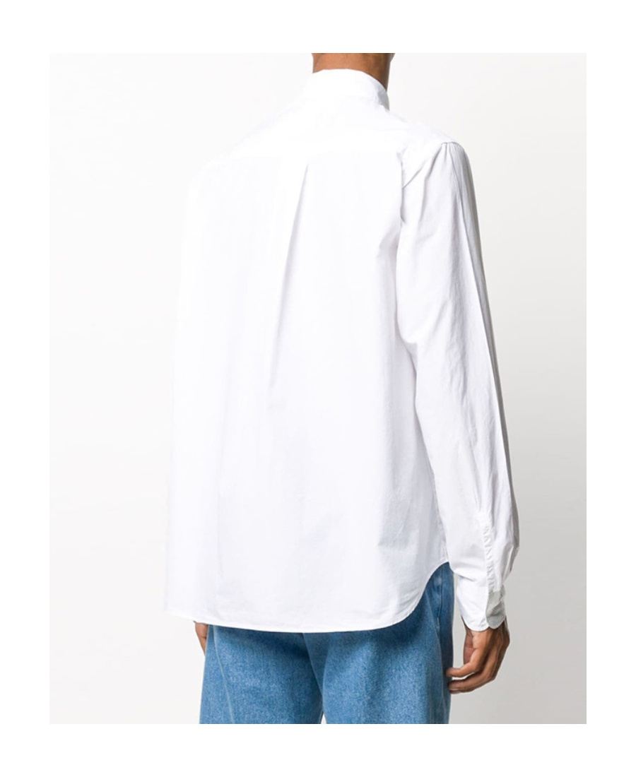Kenzo Logo Long-sleeved Shirt In White