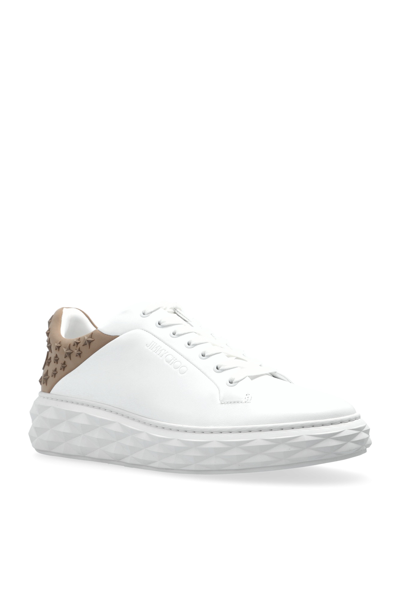 Jimmy Choo Diamond Maxi Sneakers In White