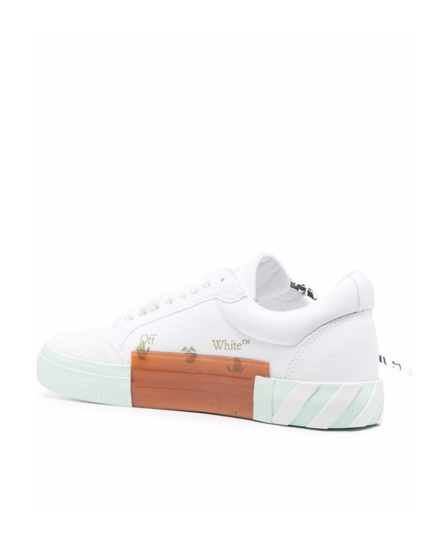 Off-white Low Vulcanized Eco Canvas Sneakers In White