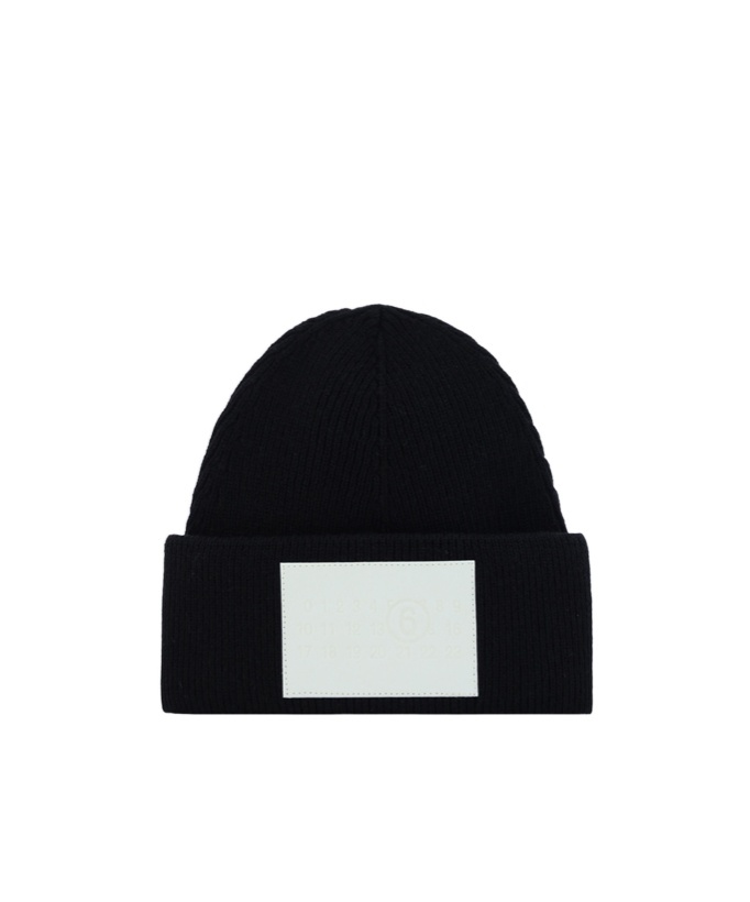 Mm6 Maison Margiela Beanie - - Wool - Black In Black