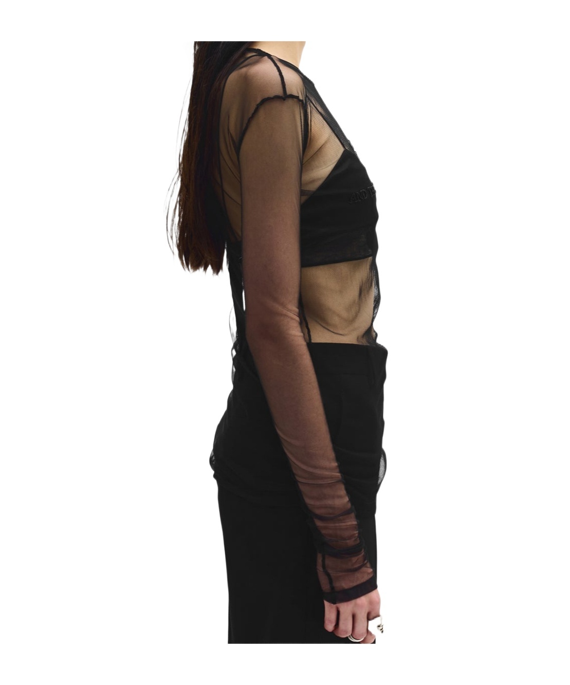 Ann Demeulemeester Long Sleeve Top In Black