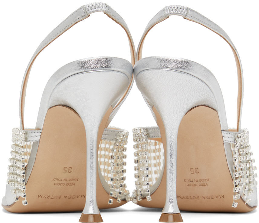 Magda Butrym Embellished Leather Thong Sandals In White