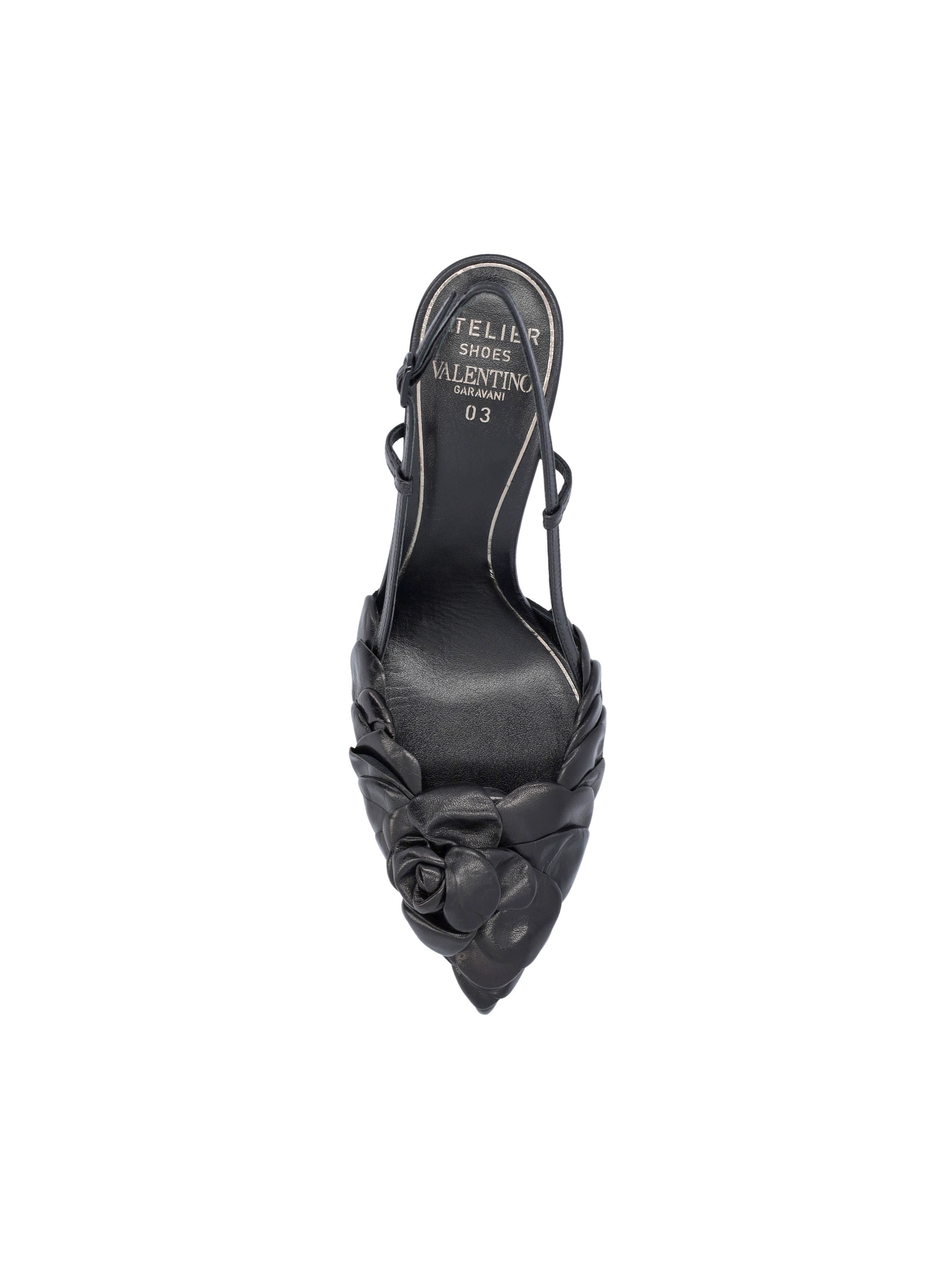 Valentino 80mm Atelier Slingback Pumps In Black