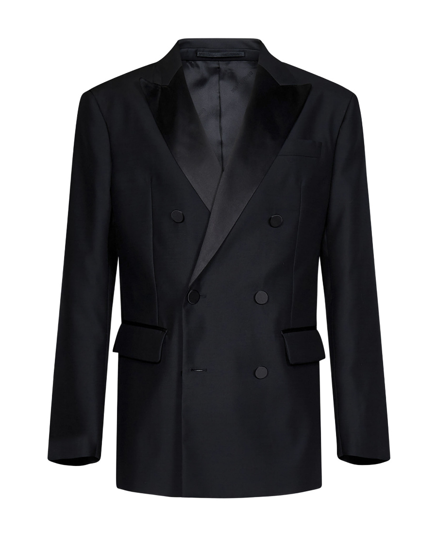 Dsquared2 Double-breasted Peak-lapel Suit In Black