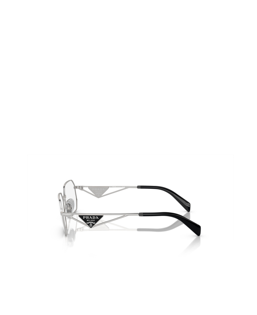 Prada Triangle-logo Rectangle-frame Glasses In White