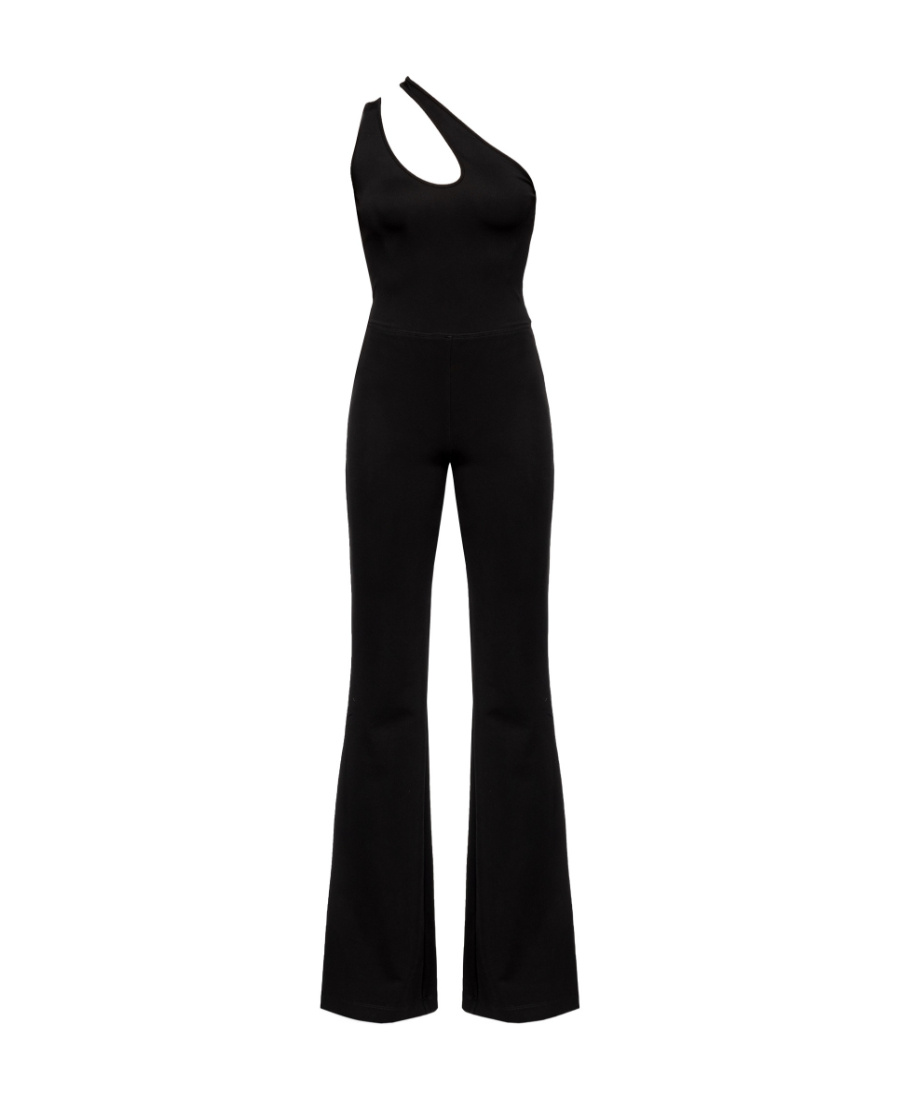 Pinko Cut-out Flared-leg Jumpsuit In Black