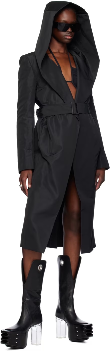 Rick Owens Square Head Riveted Short Boots In Black