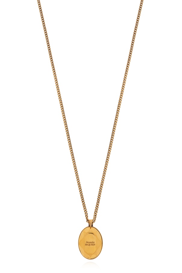 Alexander Mcqueen The Faceted Stone Necklace In Yellow