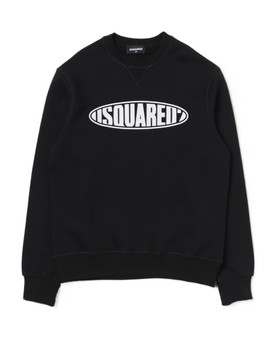 Dsquared2 Logo-print Cotton Sweatshirt In Black