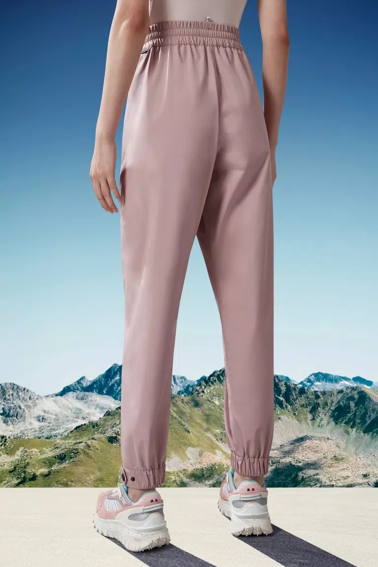 Moncler Elasticated-waist Tapered Track Pants In Pink