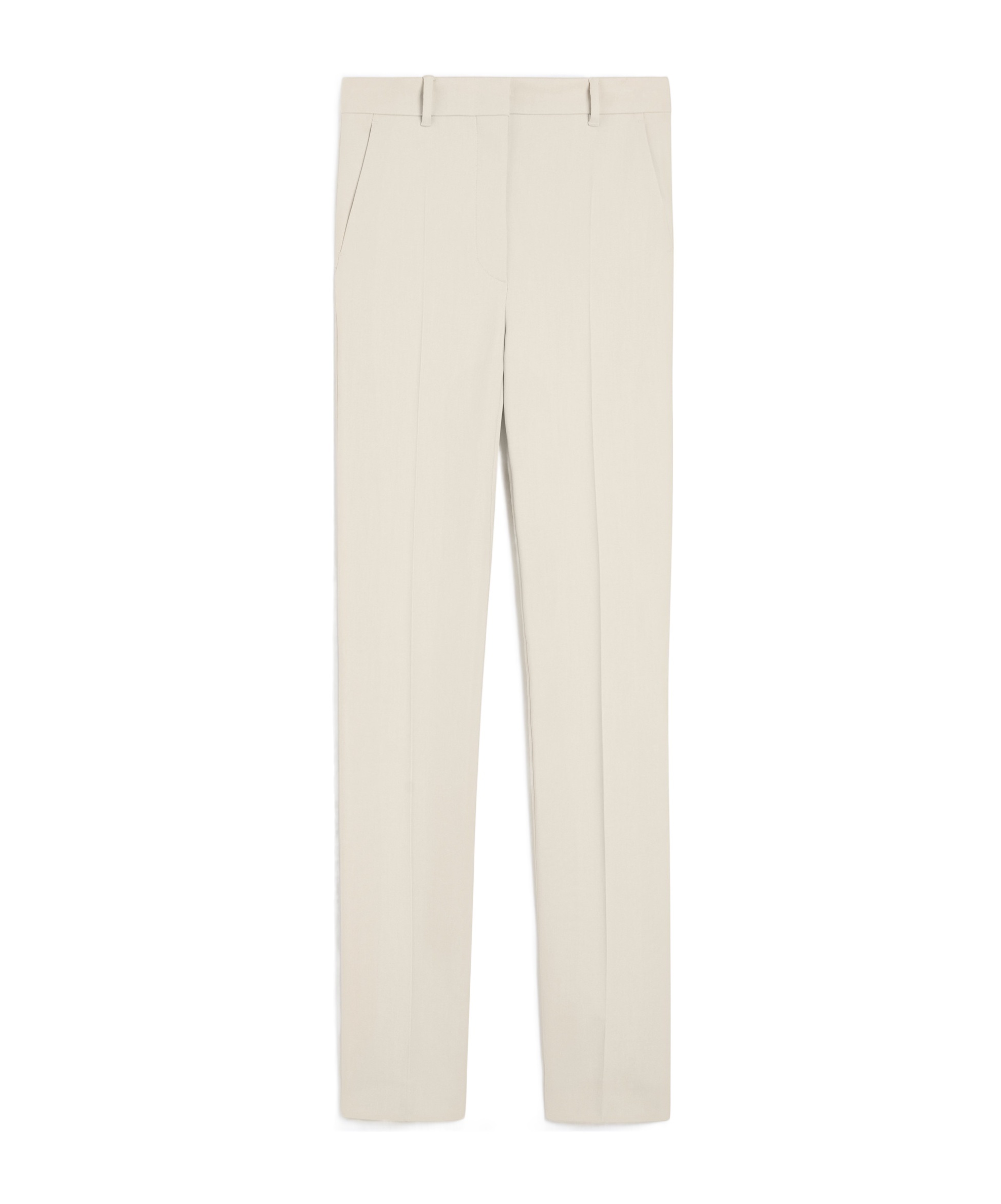 Sportmax Crepe Plain Slim Trousers In Gray