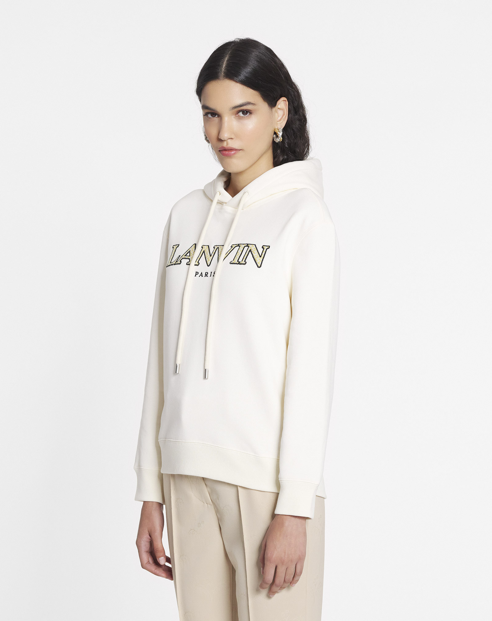 LANVIN LOGO HOODED SWEATER 