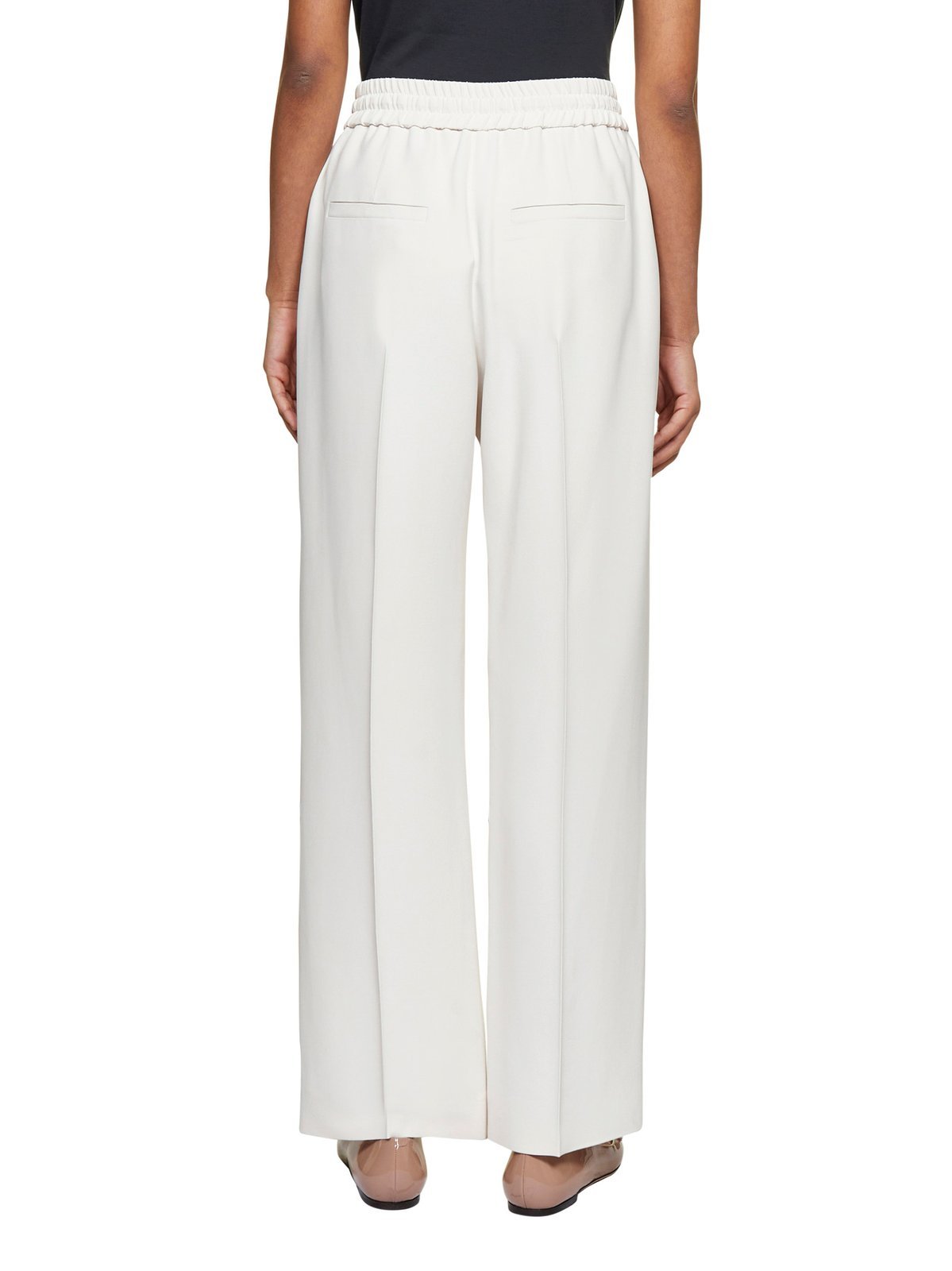 Brunello Cucinelli Straight-leg Drawstring-waist Trousers In White