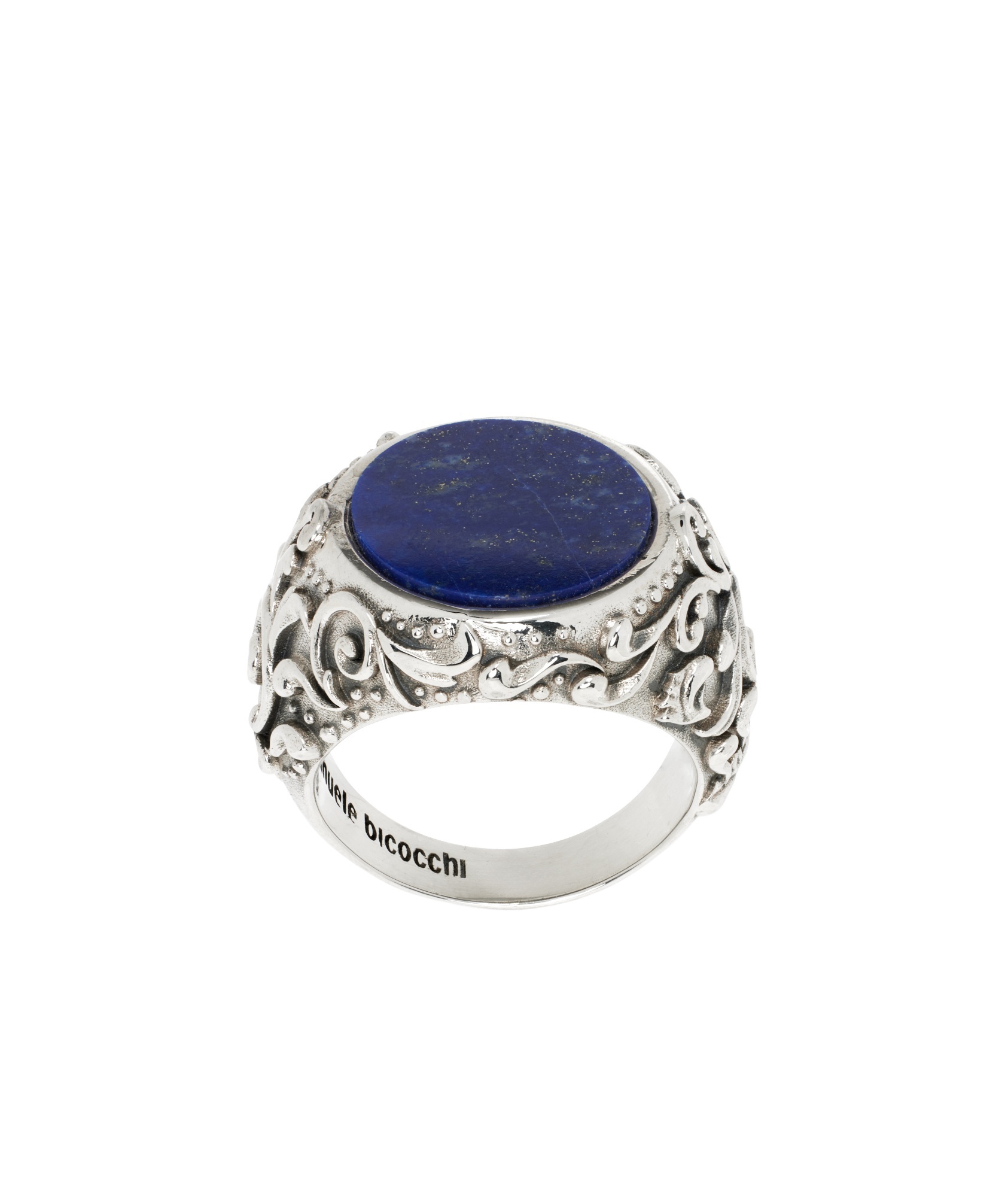 Emanuele Bicocchi Lapis Chevalier Ring In White