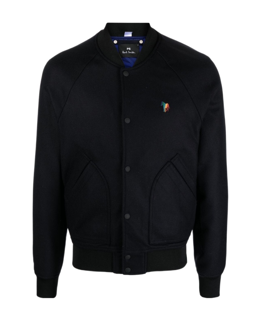 Ps By Paul Smith Wadded Logo-embroidered Bomber Jacket
