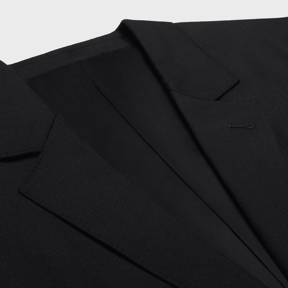 Shop Celine Jude Wool Gabardine Suit Coat In Black