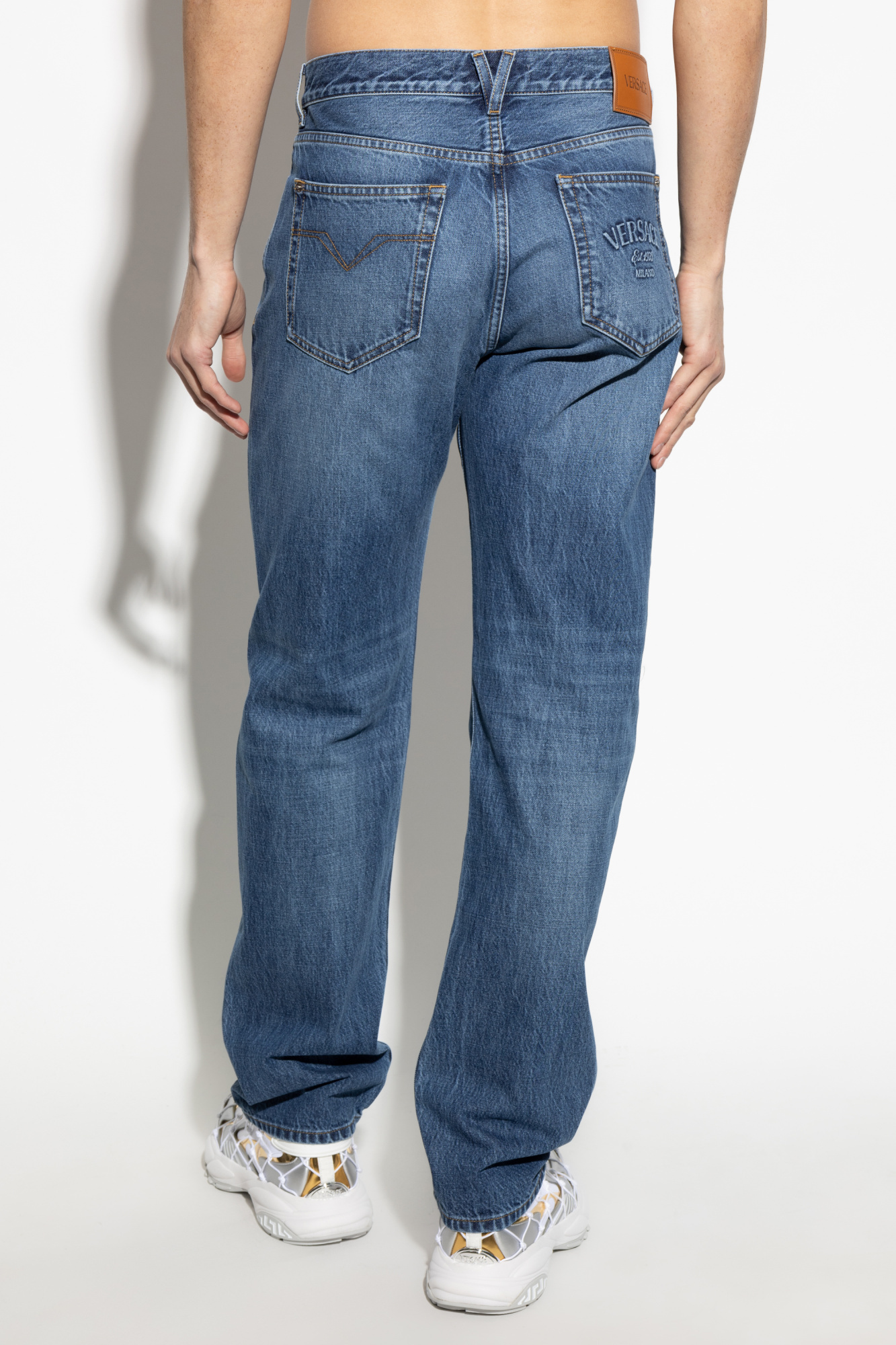 Versace Straight Jeans In Blue