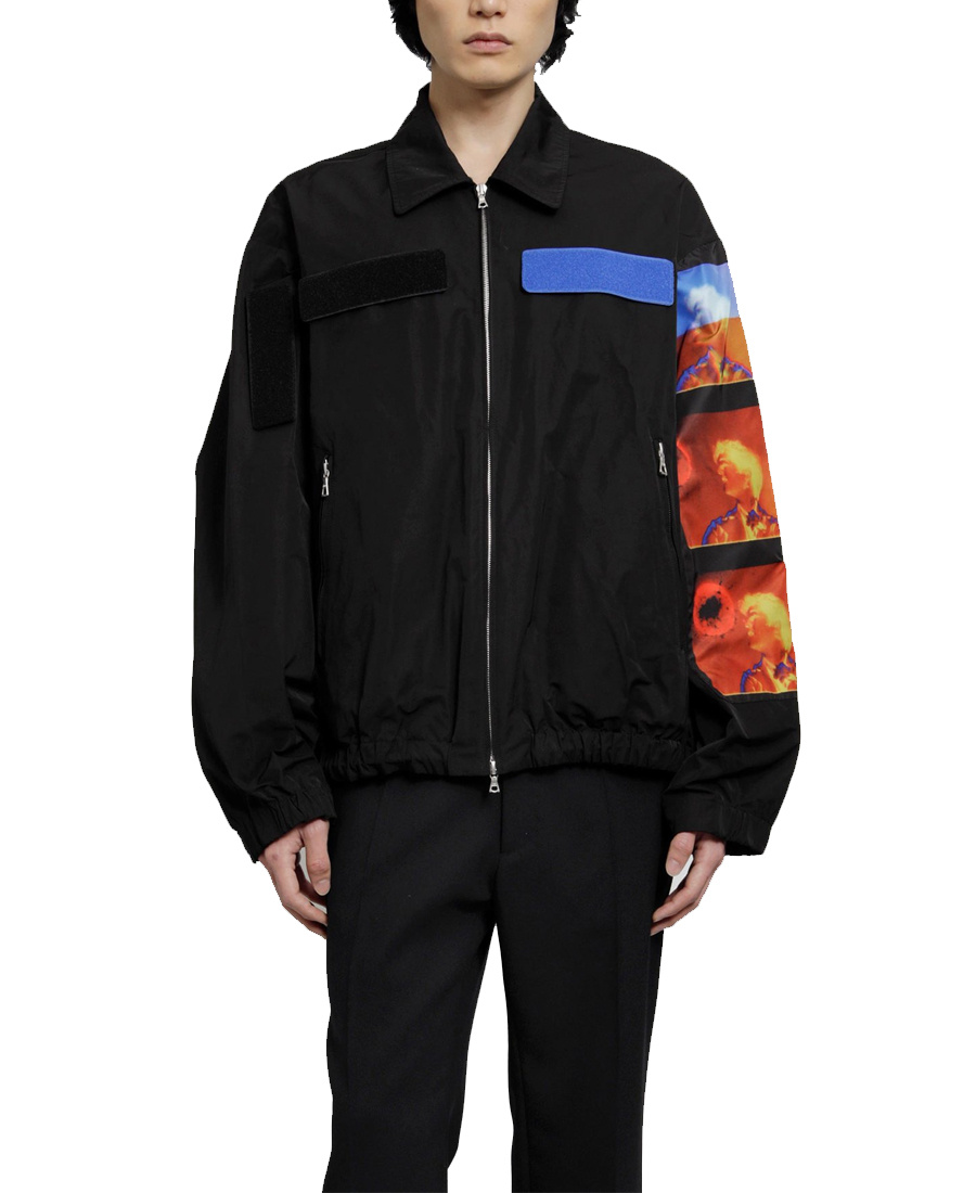 Dries Van Noten Black Patch Casual Jacket In Black