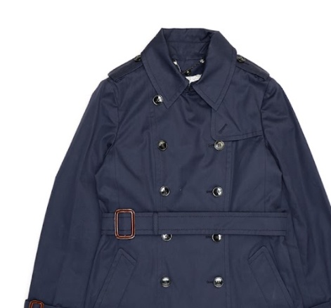 Weekend Max Mara Double-breasted Lapel Trench Coat In Blue